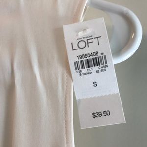 The Loft, off white sleeveless shirt, Size Small